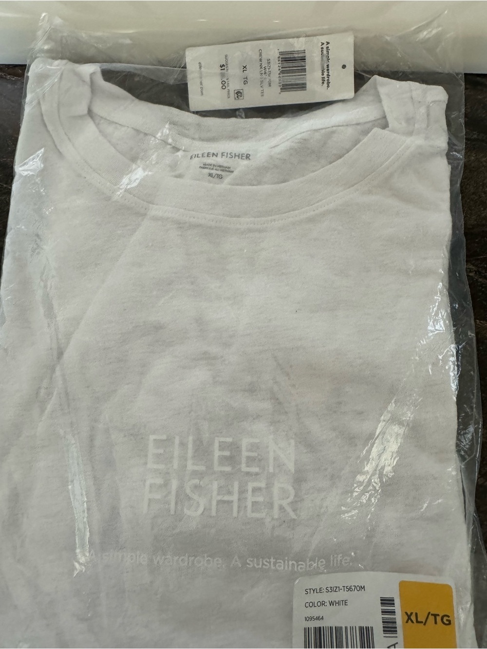 EILEEN FISHER White long sleeve Tee